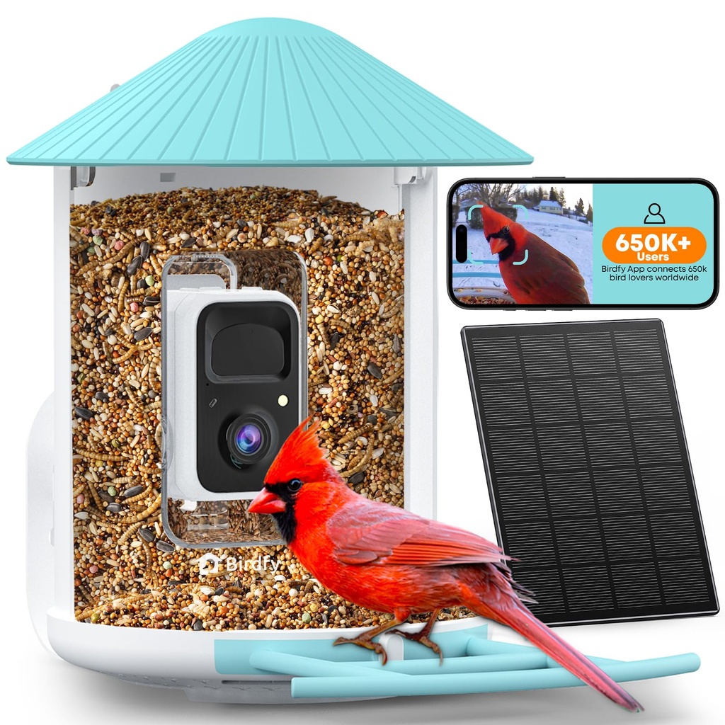 NETVUE by Birdfy Smart Bird Feeder Camera: Auto-Capture Video & Instant Alert, Collect Fun C