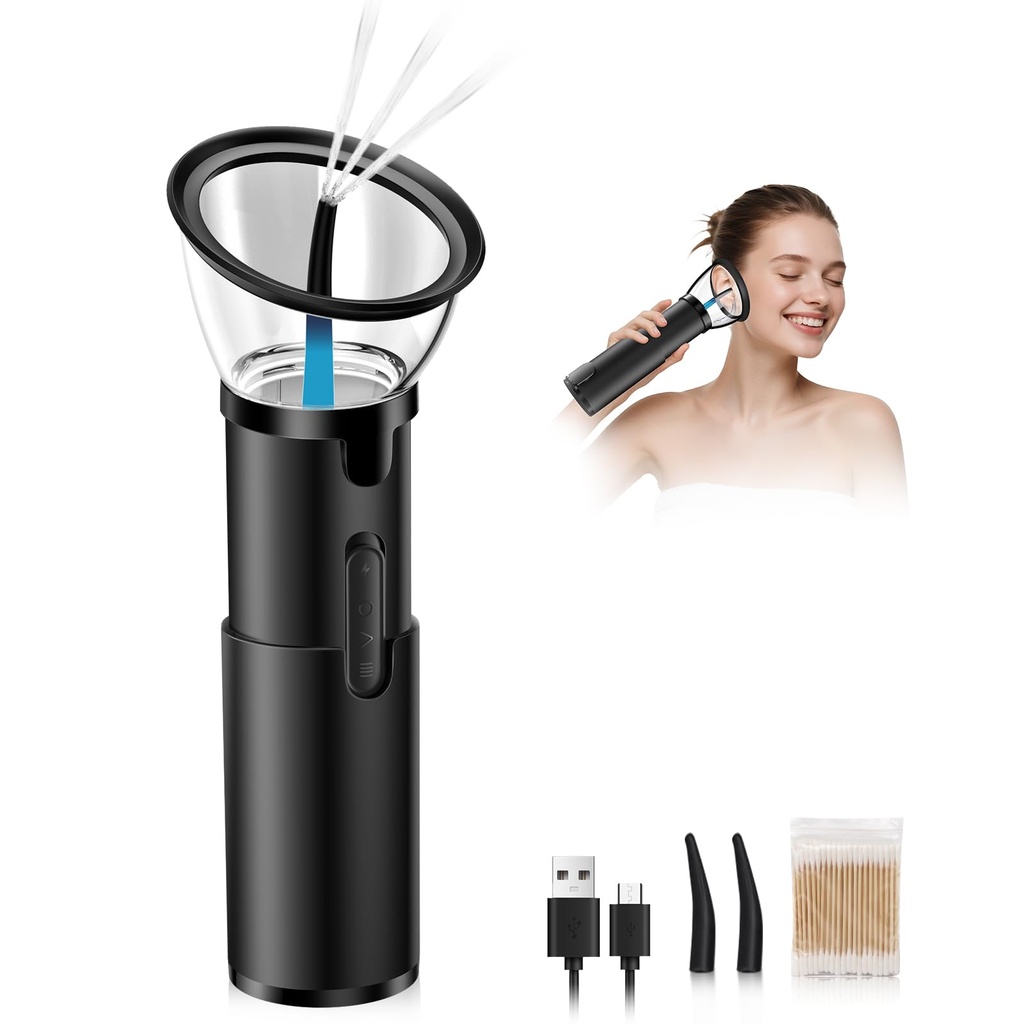 ZonGym Electric Ear Wax Removal Kit Retractable Ear Cleaner, Safe Ear Syringe 