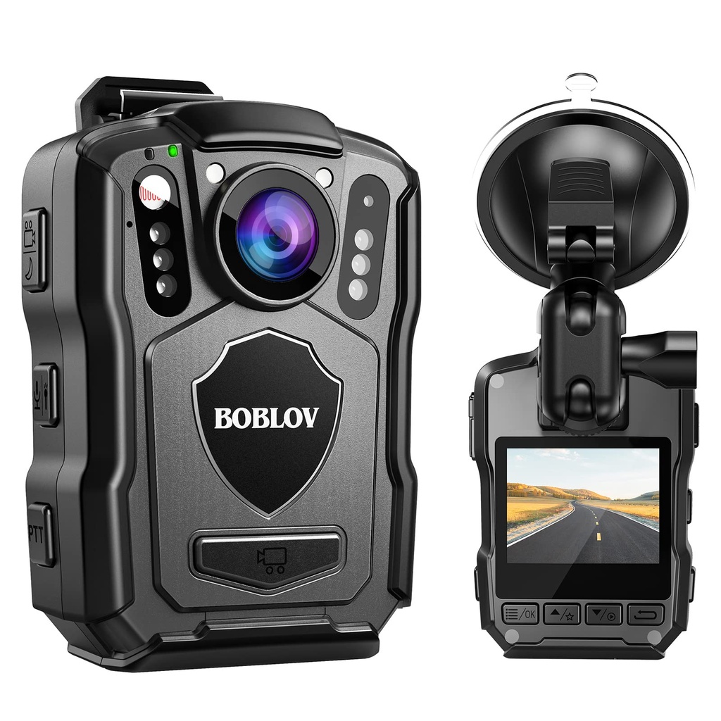 BOBLOV M5 2K Body Camera, 256GB Body Cam GPS Enabled &1440P Body Mounted Cam, Built-in 4200M