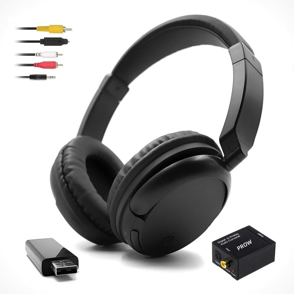 Wireless Headphones for TV Watching with USB Transmitter, Wireless TV Headphones 