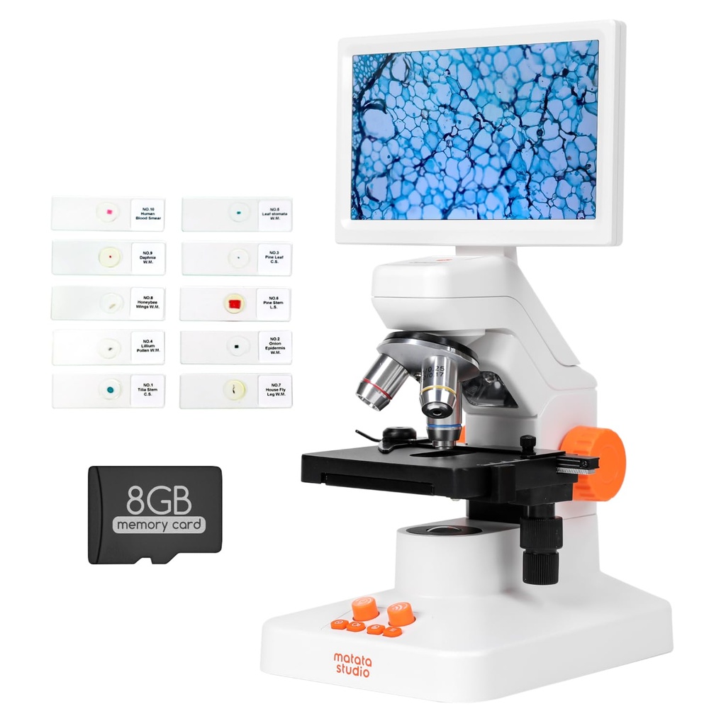 MatataStudio MT3-4 4K Wireless Digital Microscope for Kids Adults 1200X Professional Biolog