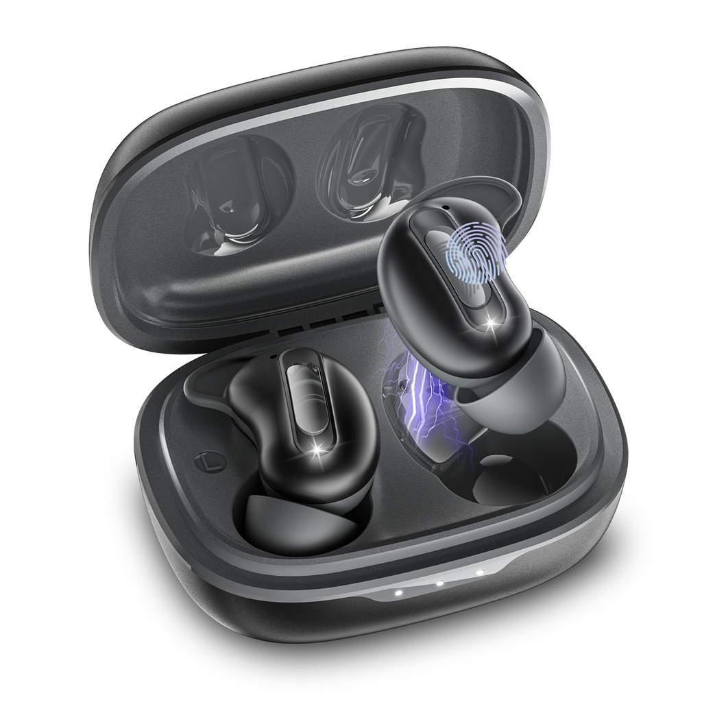 Wireless Earbuds, Mini Sleep Earbuds ANC Bluetooth 5.4 Headphones In Ear with ENC Noise Can