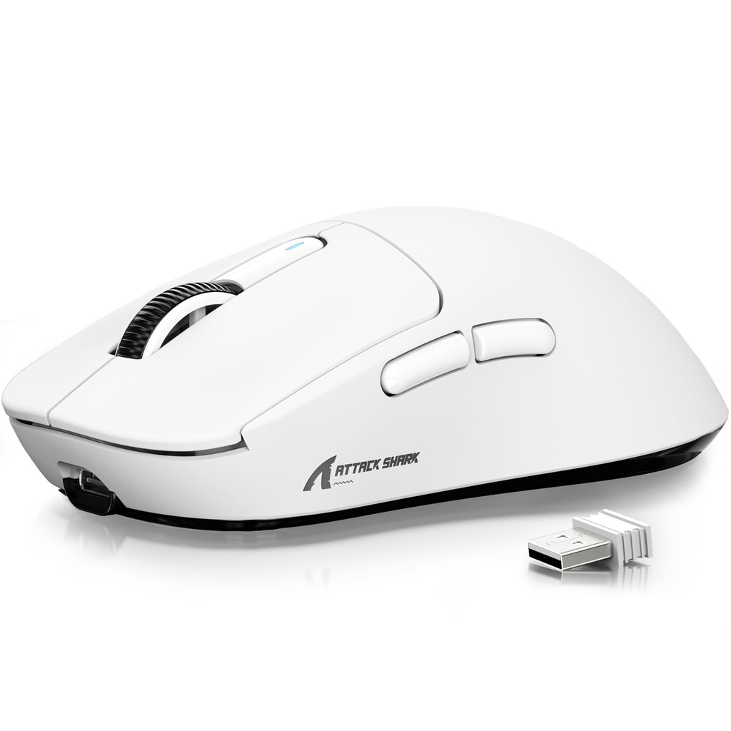 ATTACK SHARK X3 49g SUPERLIGHT Mouse, PixArt PAW3395 Gaming Sensor, BT/2.4G Wireless/Wired