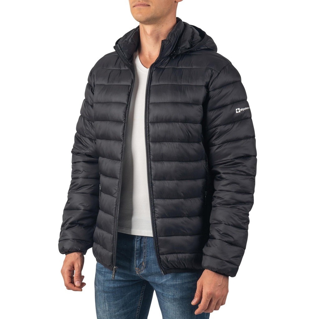 alpine swiss Mens Lightweight Puffer Jacket with Removable Hood | Milo Winter Coat 