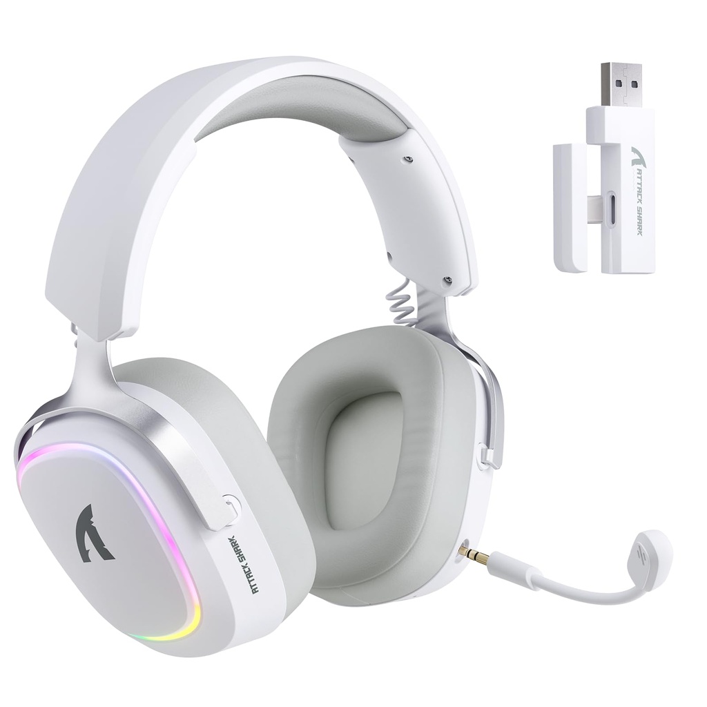 ATTACK SHARK G800 Wireless Gaming Headset with Aluminum alloy frame, 7.1 Surround Sound, Be