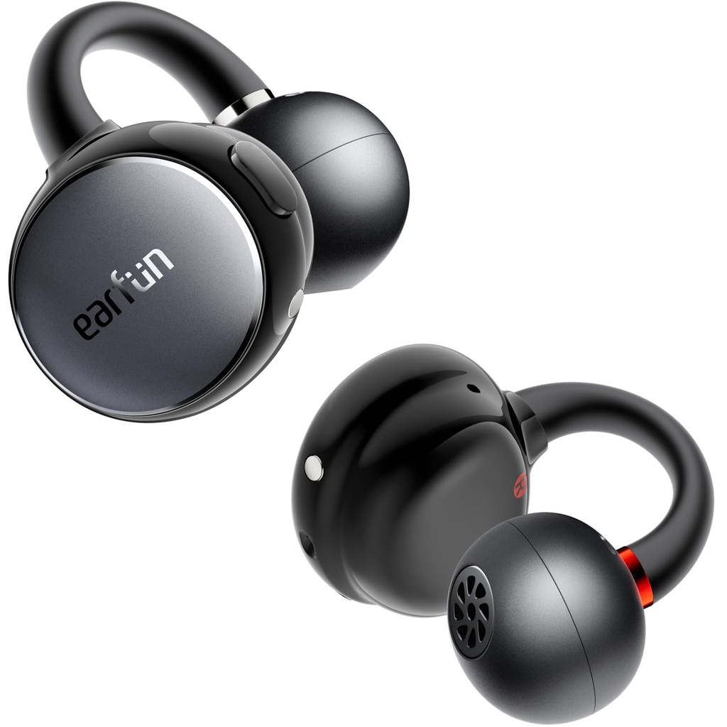 EarFun Clip Open Ear Headphones, Clip on Earphones Wireless Bluetooth 6.0 Headphones, Adapti