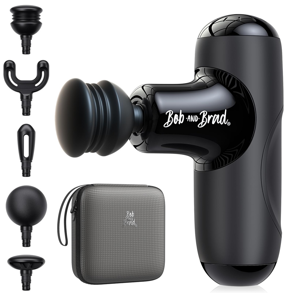 Bob and Brad Q2 Mini Massage Gun, Pocket-Sized Deep Tissue Massager Gun, Portable Percussio