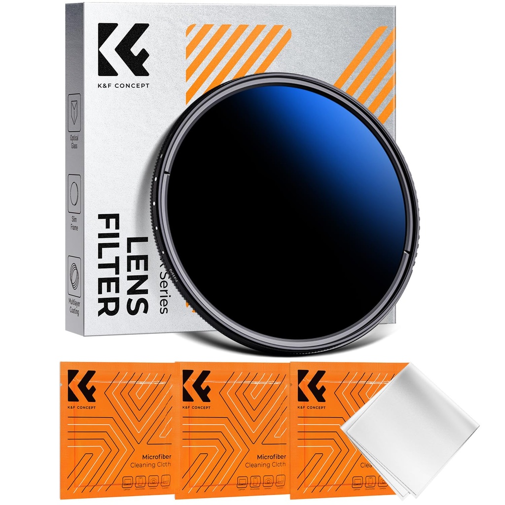 K&F CONCEPT 52mm Variable ND Filters ND2-2000, Neutral Density ND2 to ND2000 Filters for DS