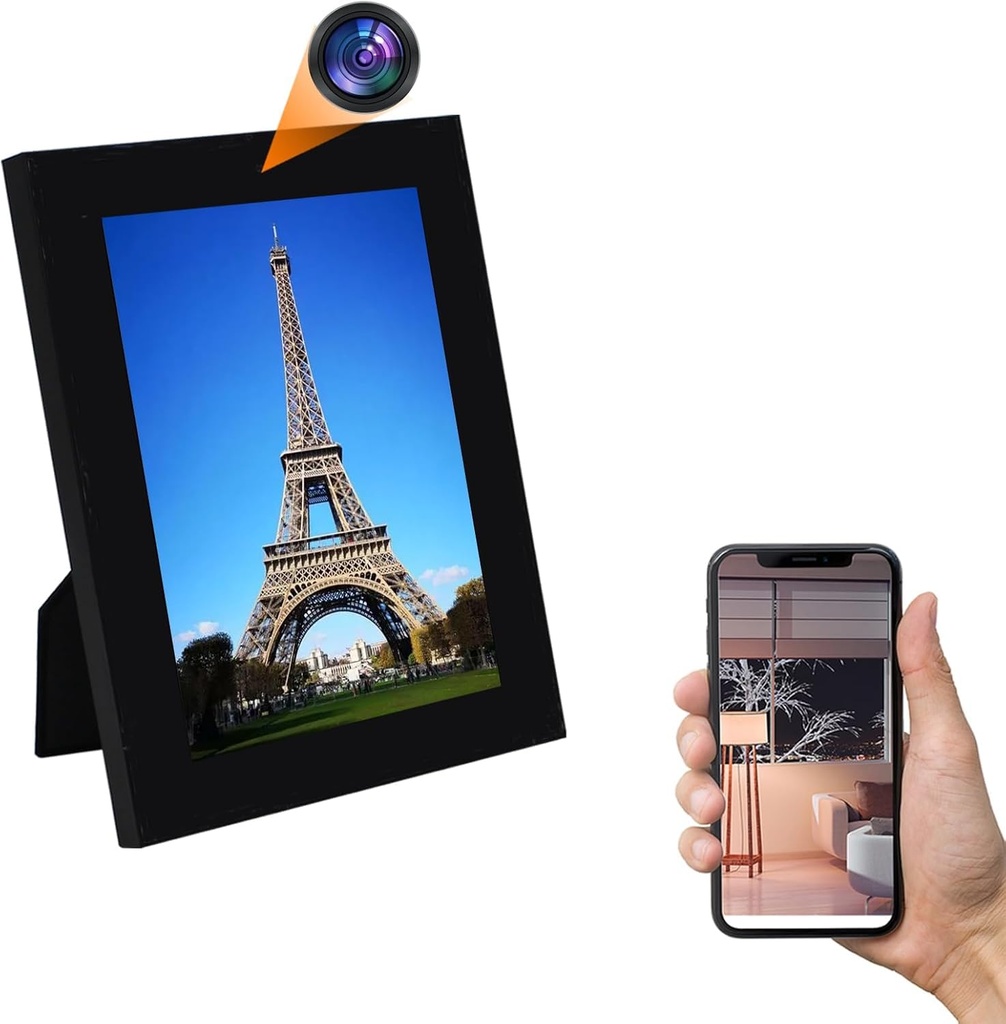 YMBZY WiFi Security Spy Camera,1080P Hidden Camera Photo Frame with Motion Detection
