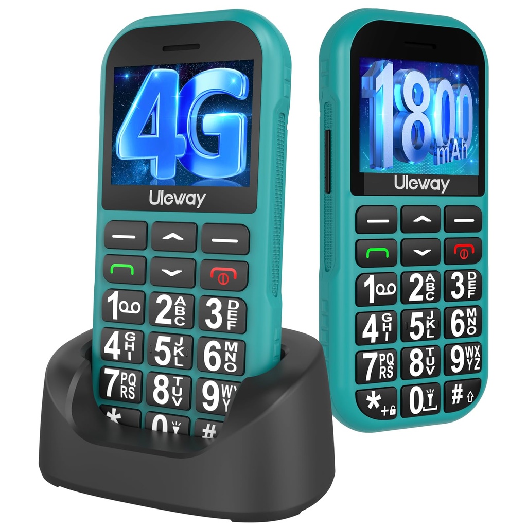 4G Big Button Mobile Phone for Elderly,USB-C Charging,1800mAh Long Standby, Easy to Use Basic