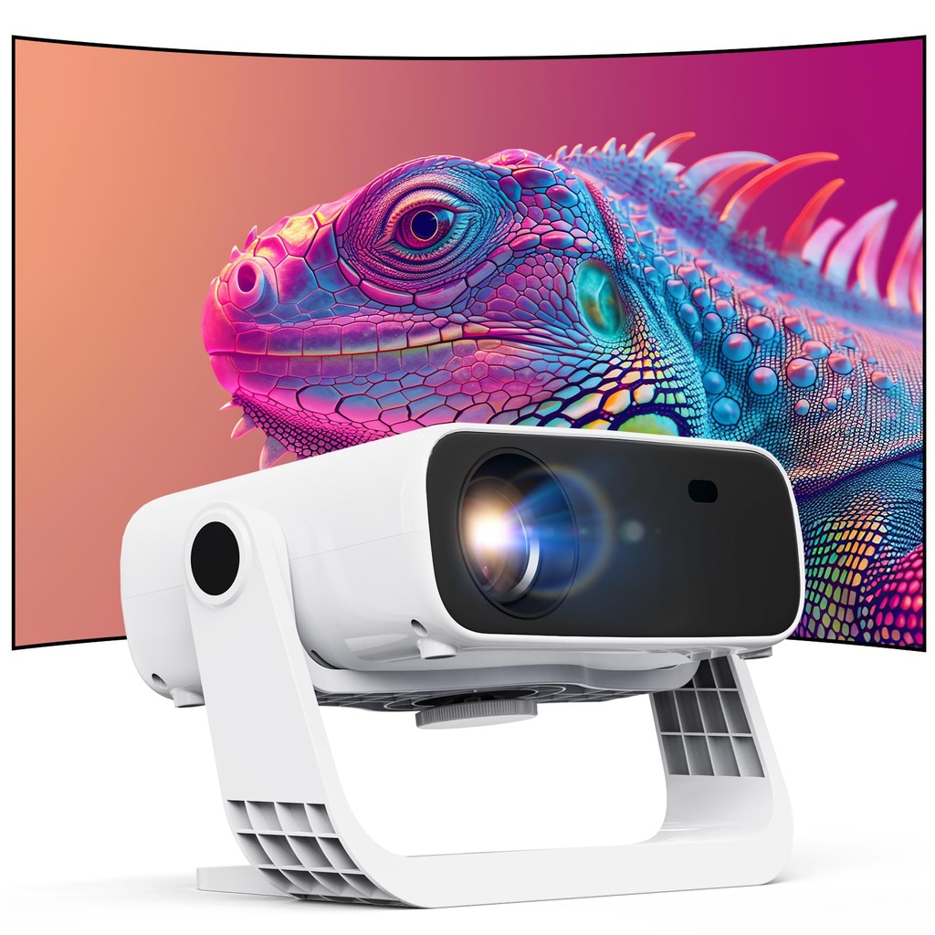 2025 New Smart Projector Built-in Apps, Android 14, Native 1080P 4K Supported WiFi 6 Bluetooth
