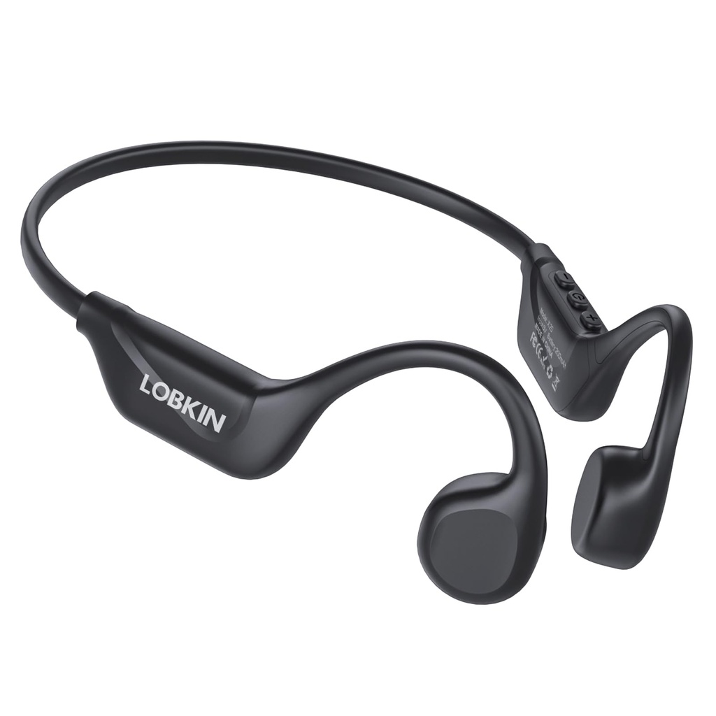 LOBKIN Bone Conduction Headphones Bluetooth 5.4, Open Ear Headphones Wireless with Mic