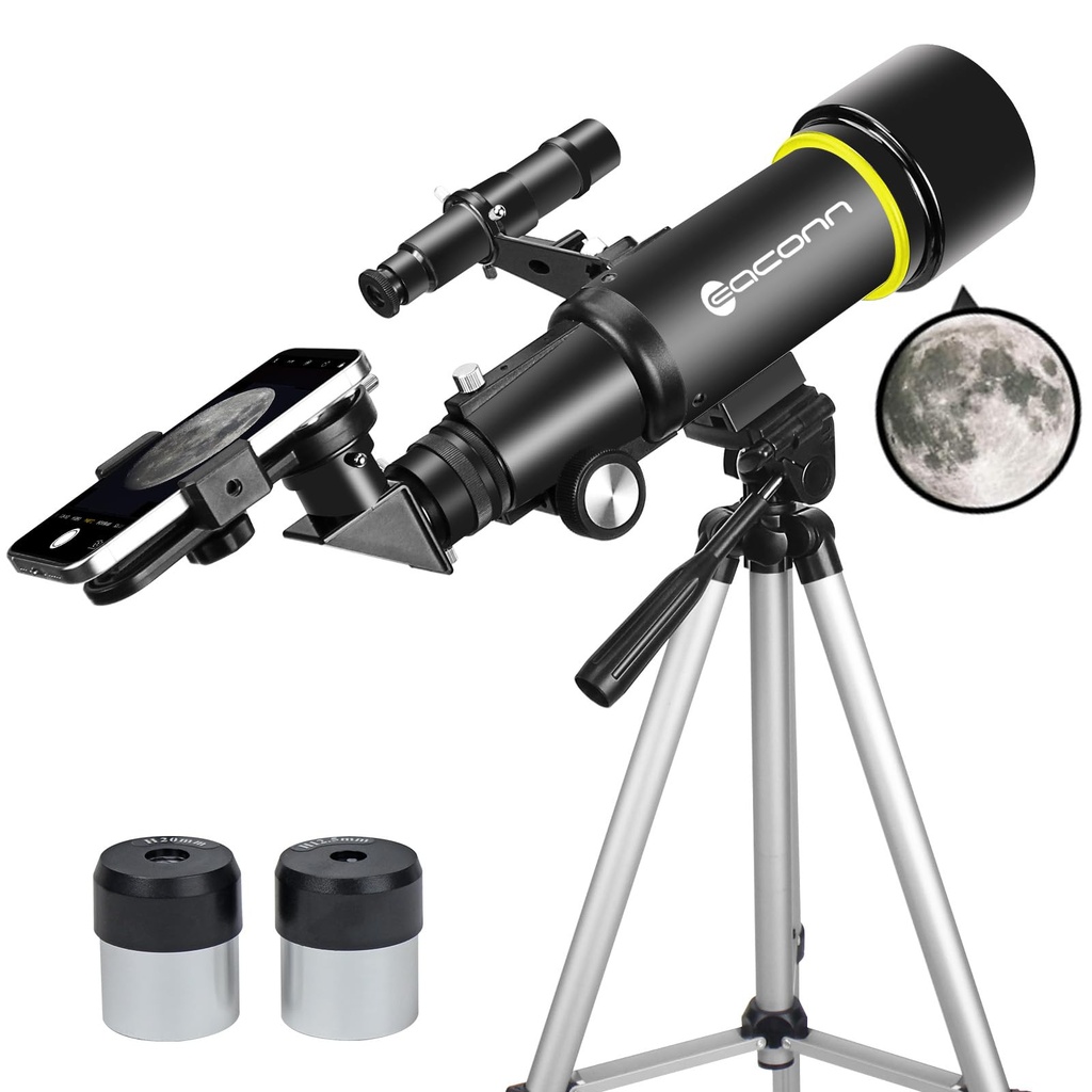 Telescope for Adults Beginners, 70mm Aperture 400mm AZ Mount Fully Multi-Coated Optics