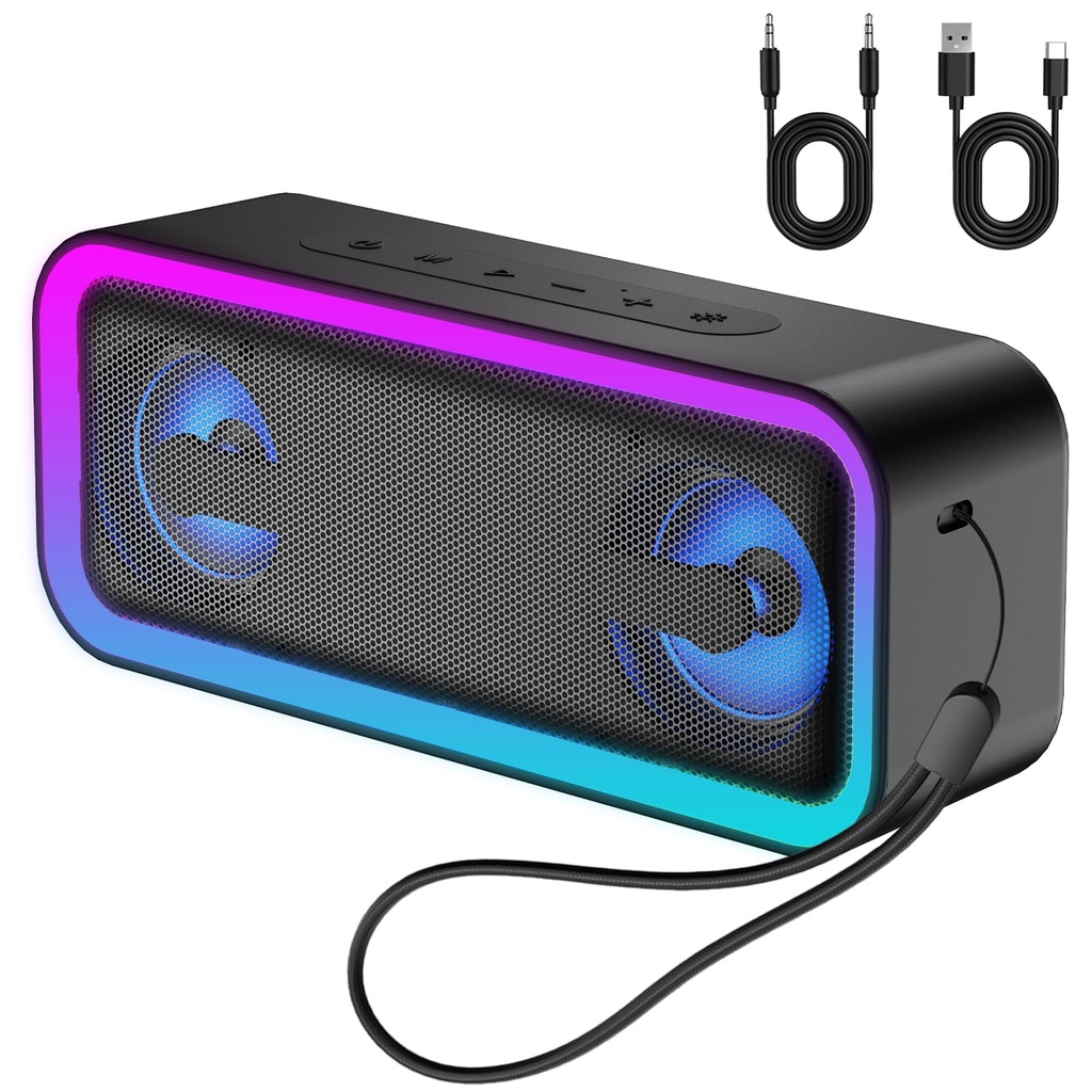 IKT Bluetooth Speaker, 40W Loud Stereo Sound Portable Speaker, 30Hrs Playtime, Speakers Wire