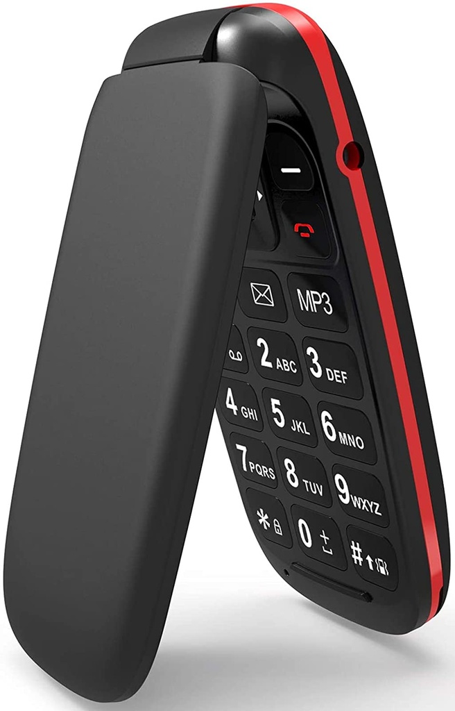 USHINING Unlocked Flip Mobile Phone Pay as You Go Simple Dual SIM Basic Button Sim Free 