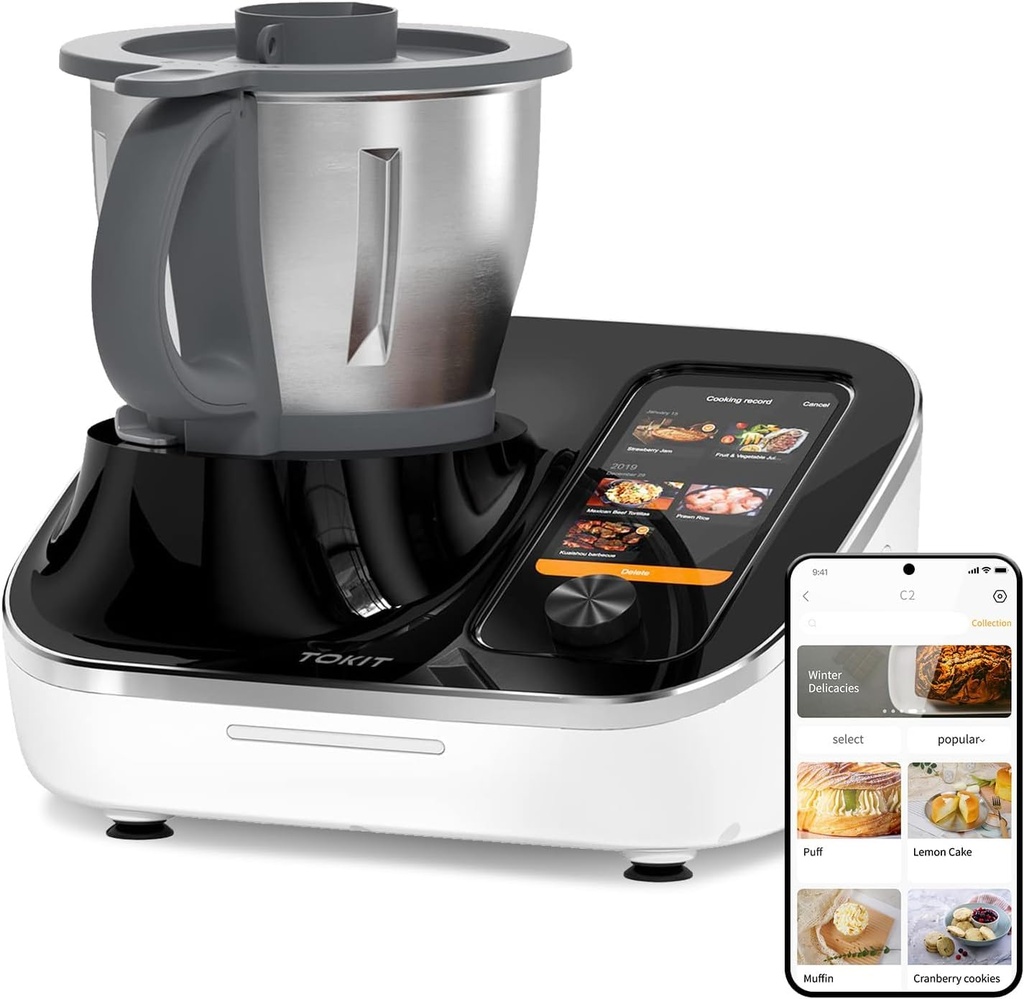 TOKIT C2 AI Omni Cook Robot, Food Processor Automatic Cooking Machine 21 Functions Cooker R