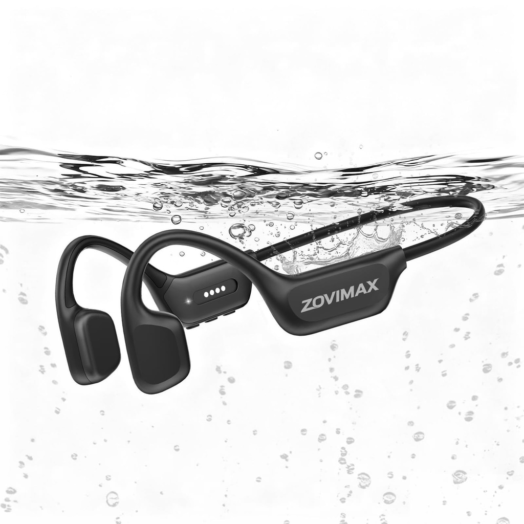 Bone Conduction Headphones, IPX8 Waterproof Swimming Headphones, Open Ear Headphones with M