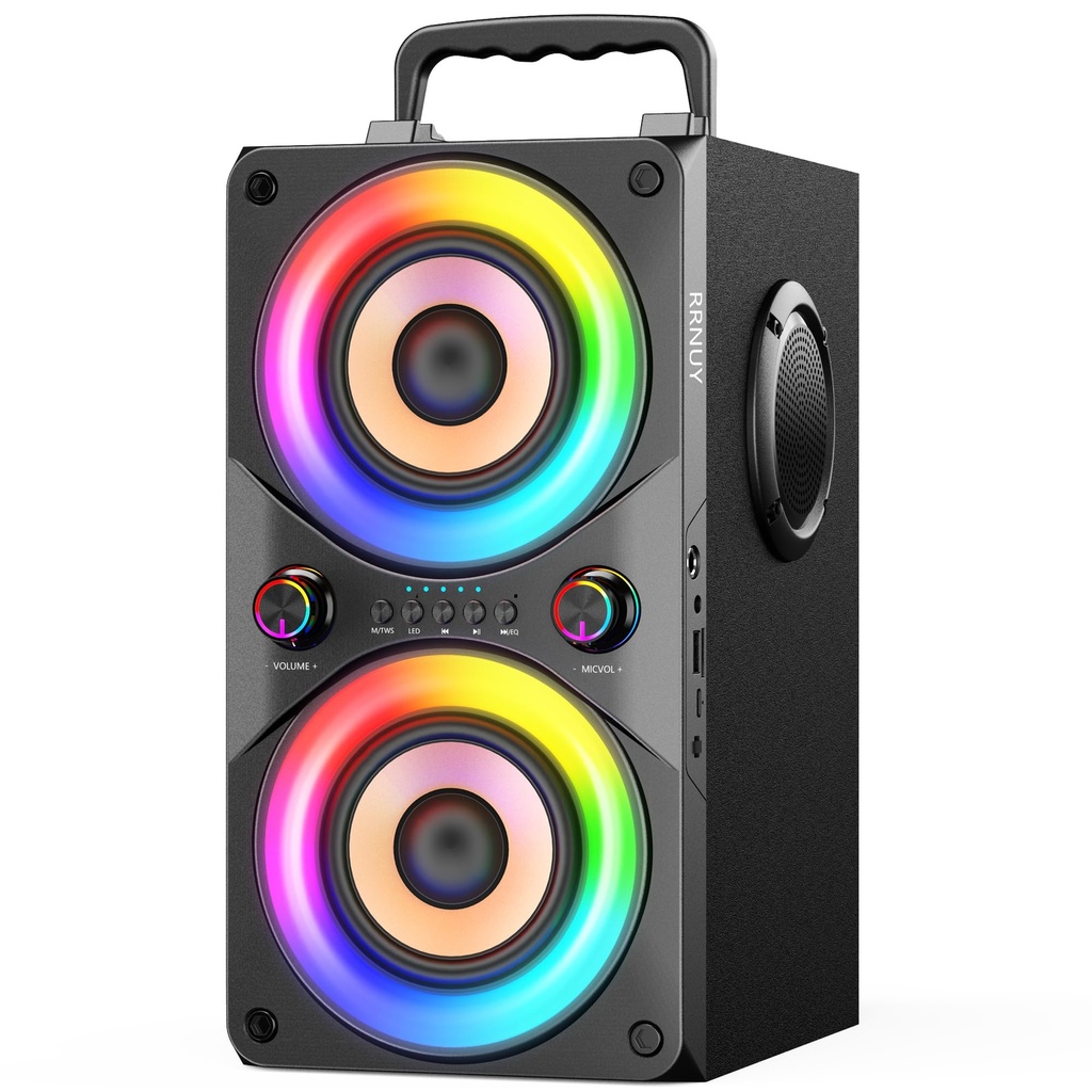 RRNUY Bluetooth Speaker 100W Portable Big Powerful Deep Bass Loud Sound Wireless Boombox