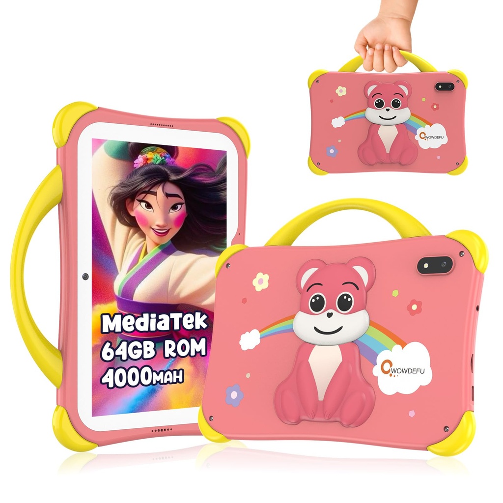 CWOWDEFU Kid's Tablet, 7' Tablet for Kids, 64Gb Android 14 Tablet features 4000mAh Battery,