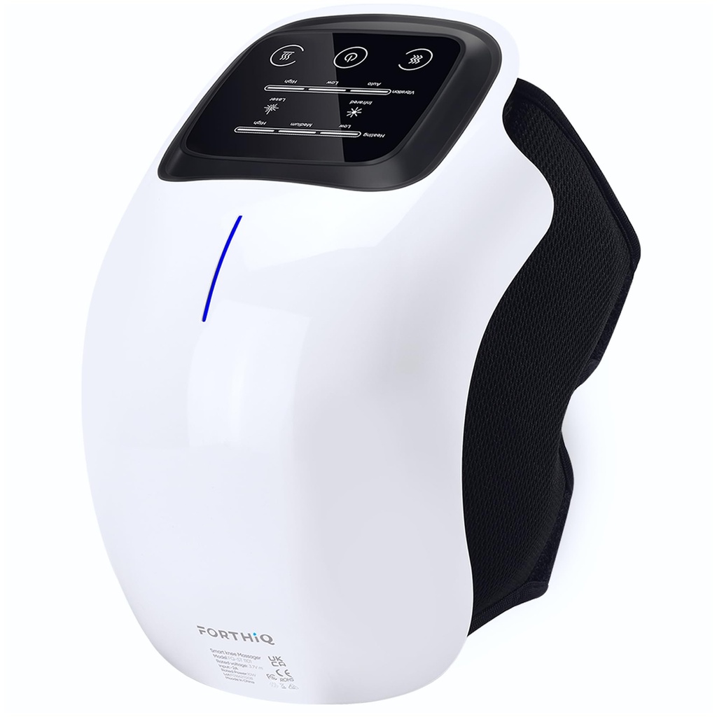 FORTHiQ Knee Massager Smart with Heat, Red Light and Massage Therapy, 3-in-1 Cordless, Gifts