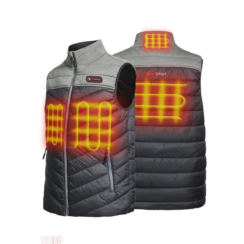 PROSmart Heated Gilet for Men Lightweight Heated Vest with Rechargeable Battery 