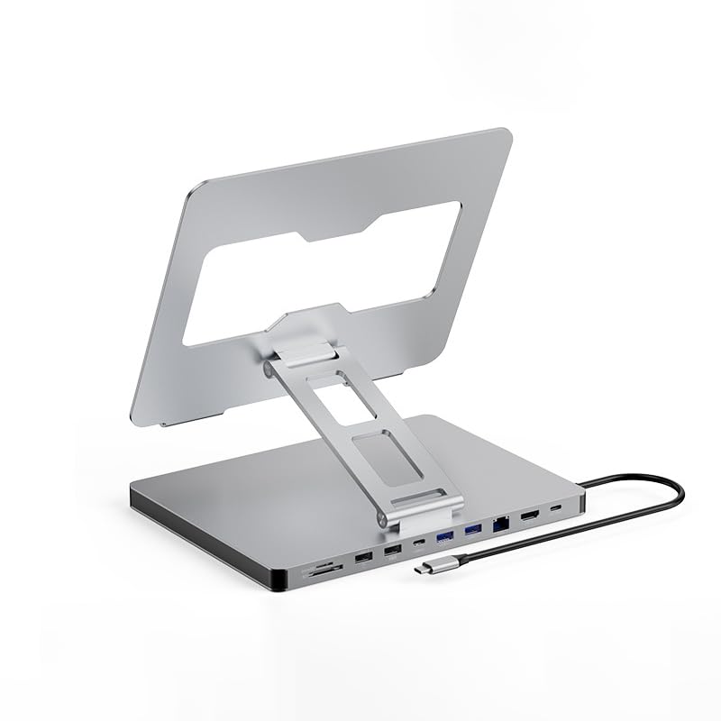 USB C Laptop Docking Station Stand for MacBook Pro/Air/Dell/HP/Surface/Lenovo