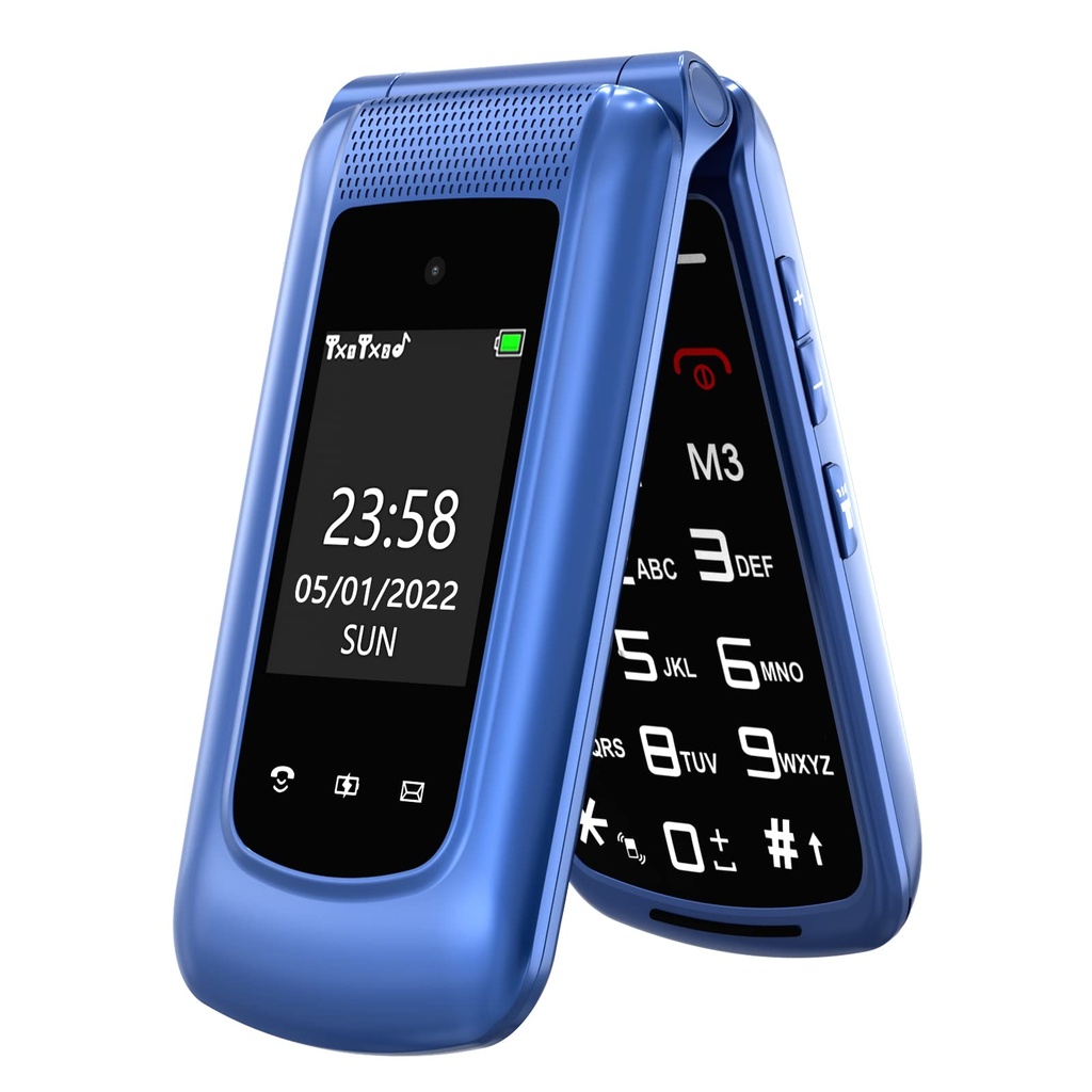 Senior Mobile Phone Simple for Elderly, Basic Cell Phone with Large Buttons, Flip Phone, Unl