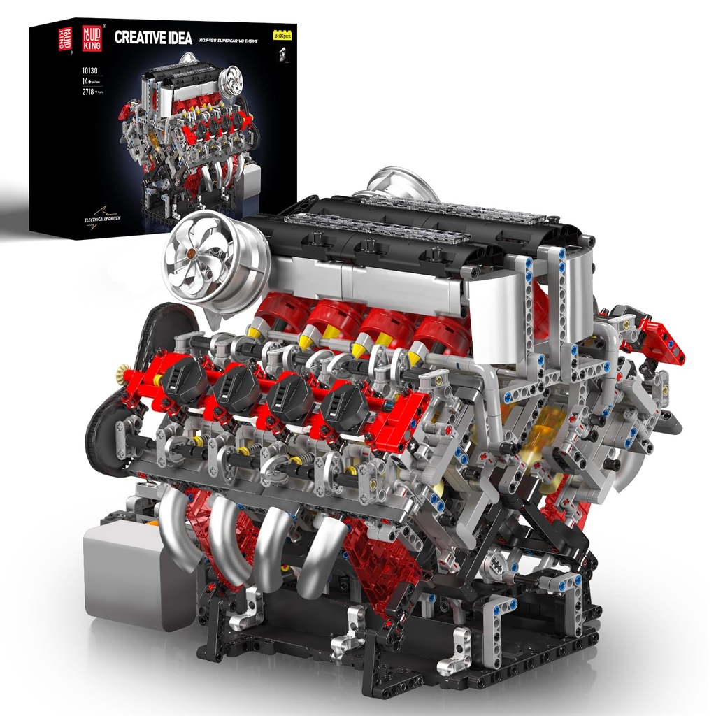 Mould King 10130 V8 Engine Model Kit - 2718 Pcs to Build Your Own Surper Car Engine - DIY ST
