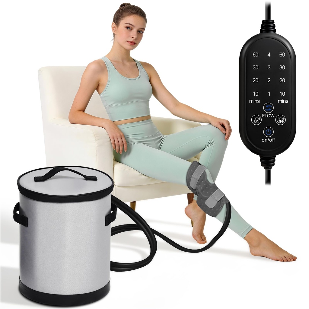 Cold Therapy Machine for Knee, Shoulder & Hip Recovery - Ice Water Circulating System with R