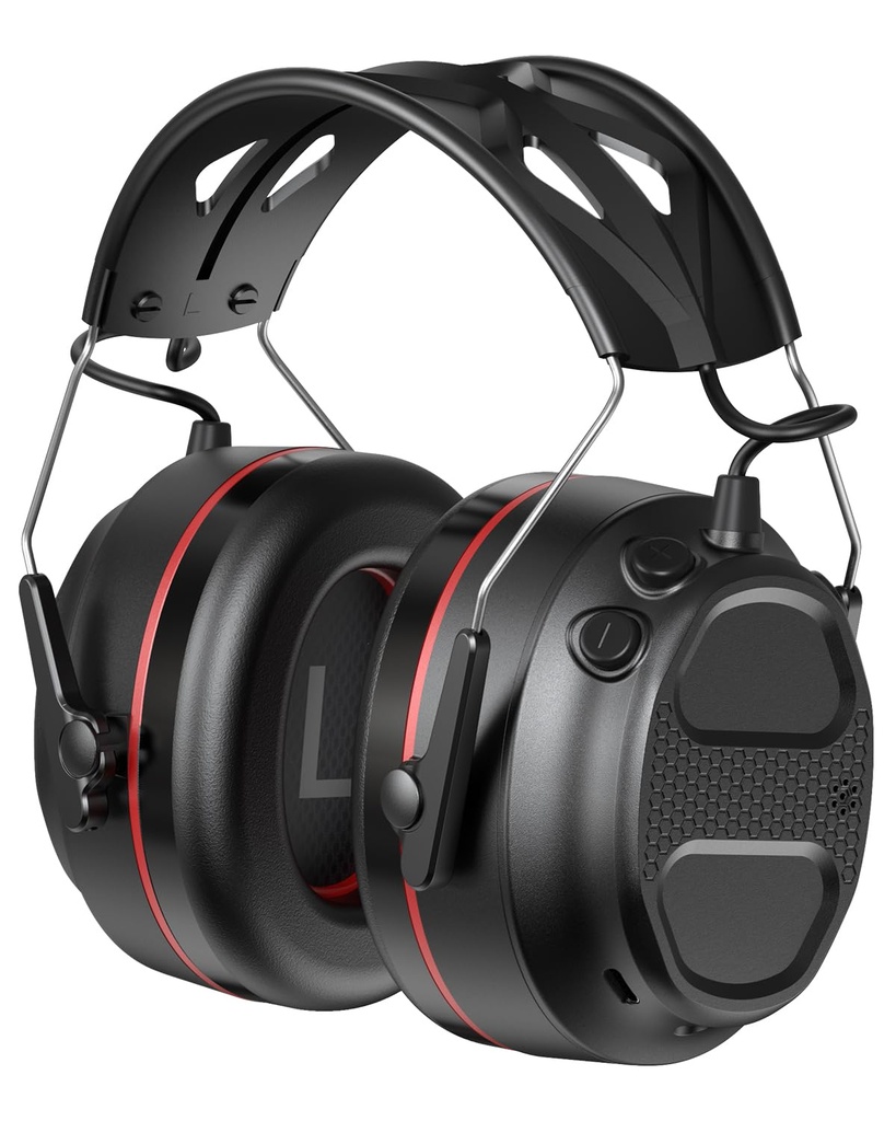 Doohoeek Bluetooth 5.4 Ear Defender, Wireless Hearing Protector Earmuffs with 1200mAh Rechar