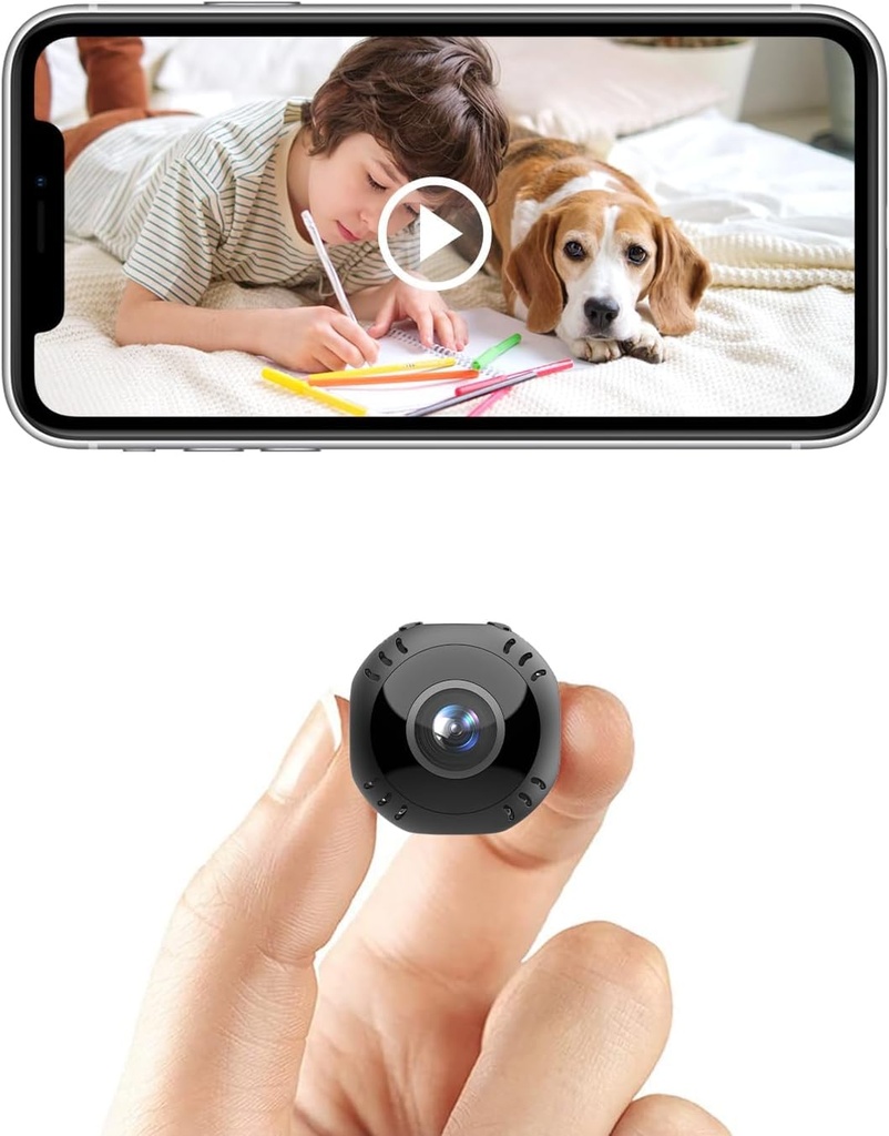 QZT Mini WiFi Camera, Small Magnetic Wireless Security Camera, 4K 1080P HD with 140?? Wide