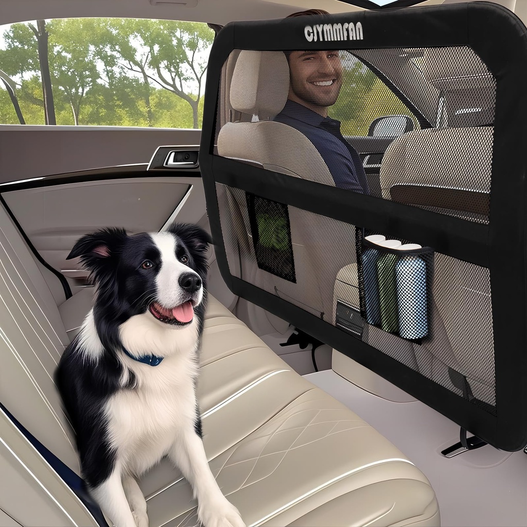 CJYMMFAN Dog Guard for Car Boot & Back Seat with Wider Coverage, Universal Fit Dog Barrier 