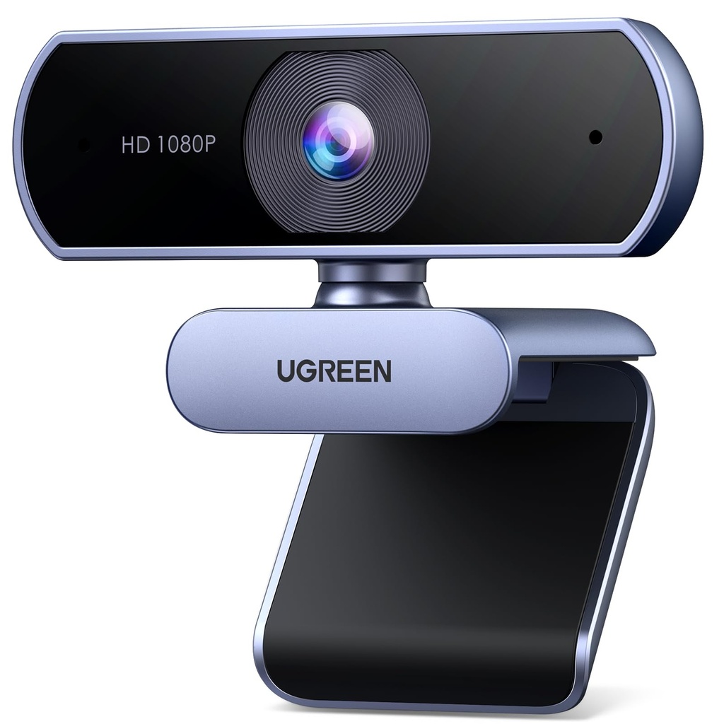 UGREEN Webcam for PC, Full HD 1080P/30fps Webcam for Laptop, Clear Stereo Audio Mics, Auto 