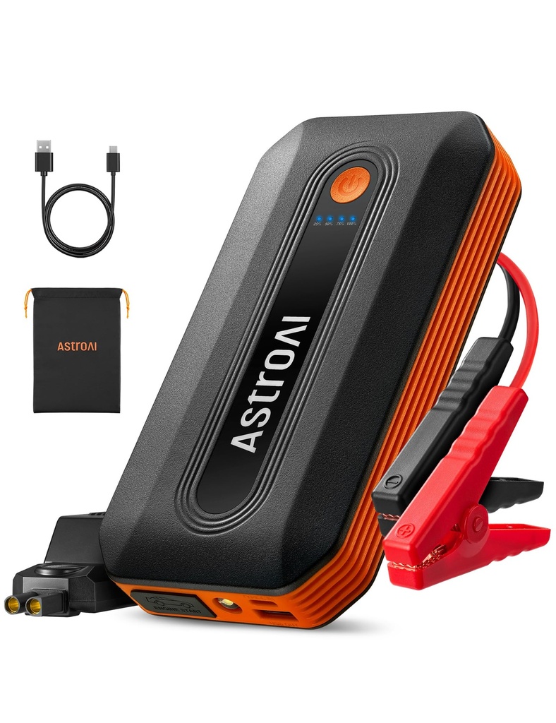 AstroAI B8 Car Battery Booster Jump Starter Power Pack for 12V Vehicles (7.0L Petrol / 5.5L)