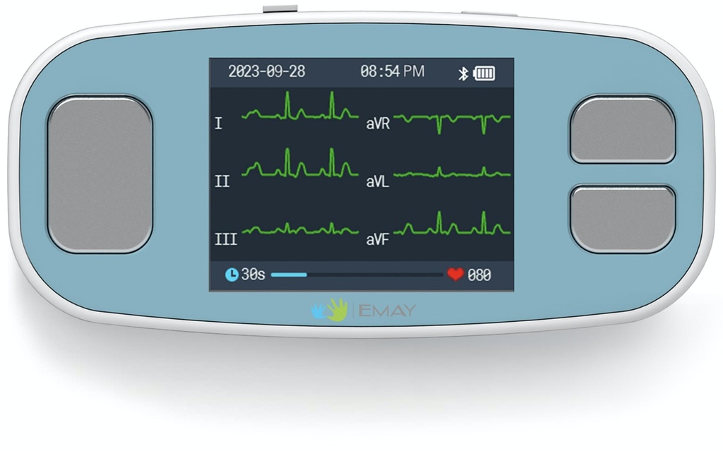 EMAY 6L Portable ECG Monitor | Record ECG and Heart Rate in 6 Channels 