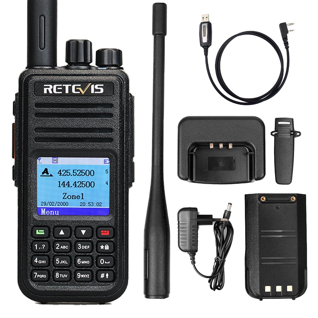 Retevis RT3S DMR Radio, Digital/Analog Amateur Radio, Handheld Radio with GPS and APRS