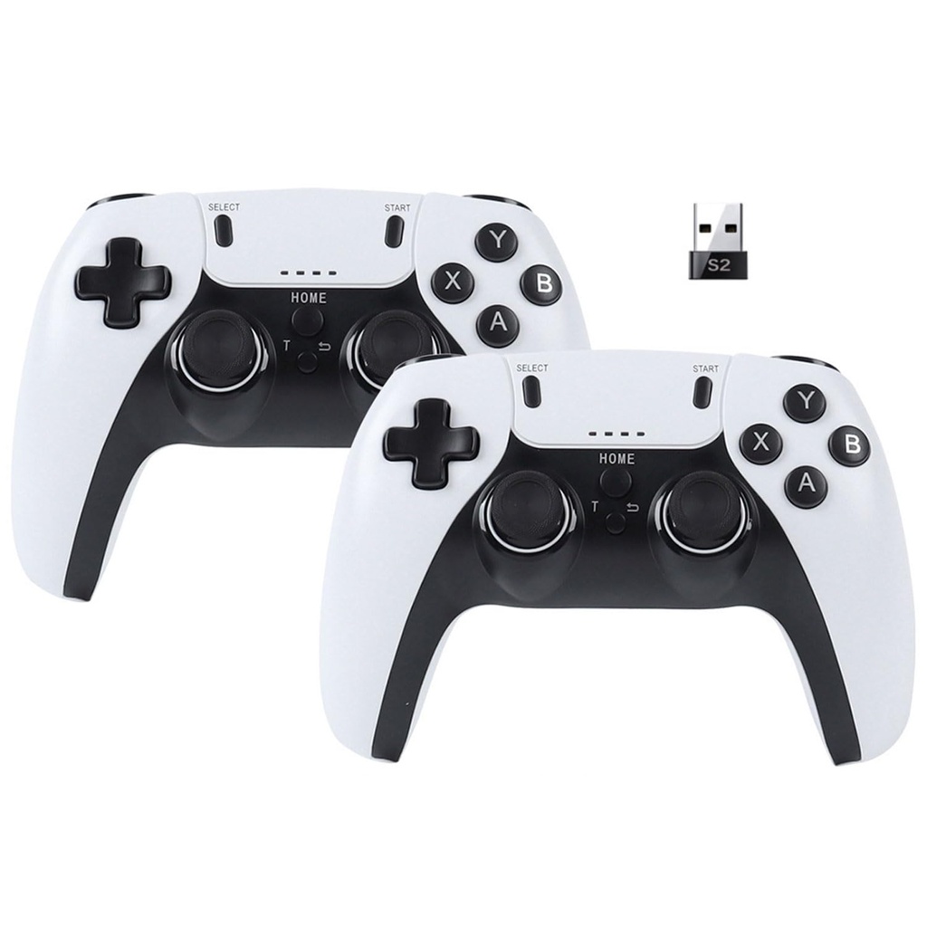 USB Twin Wireless Gamepad for Retro Game Emulator Controller Rechargeable Joypad Remote 
