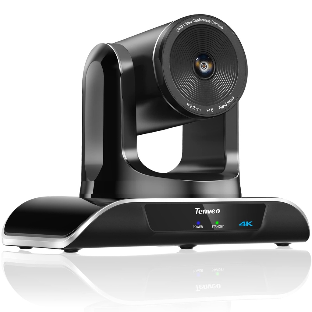 Tenveo 4K PTZ Camera Auto-Tracking AI Gesture Control 5X Digital Zoom Conference Room Camera