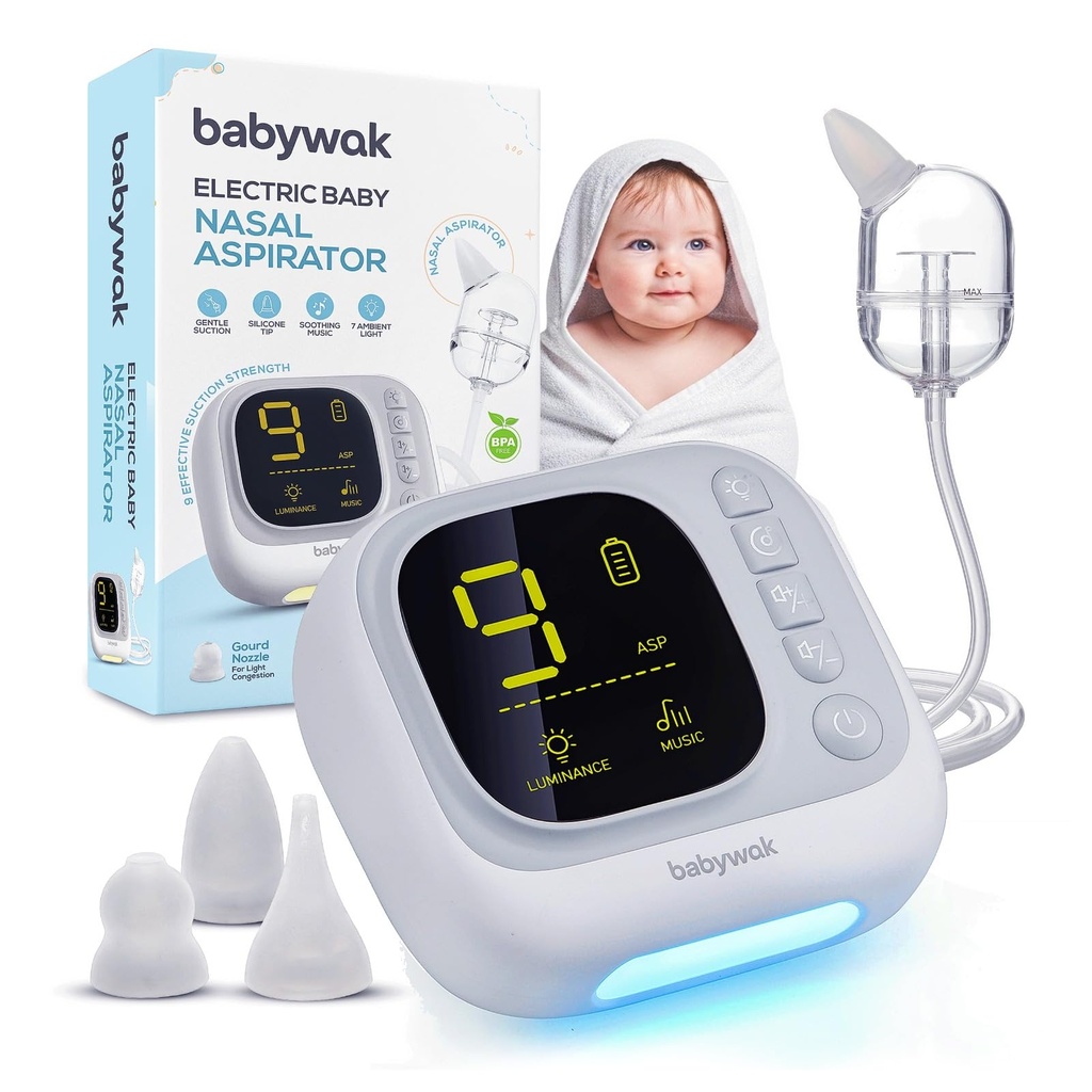 Nasal Aspirator Baby Electric - Snot Sucker for Newborns & Toddlers - Baby Nose Sucker 