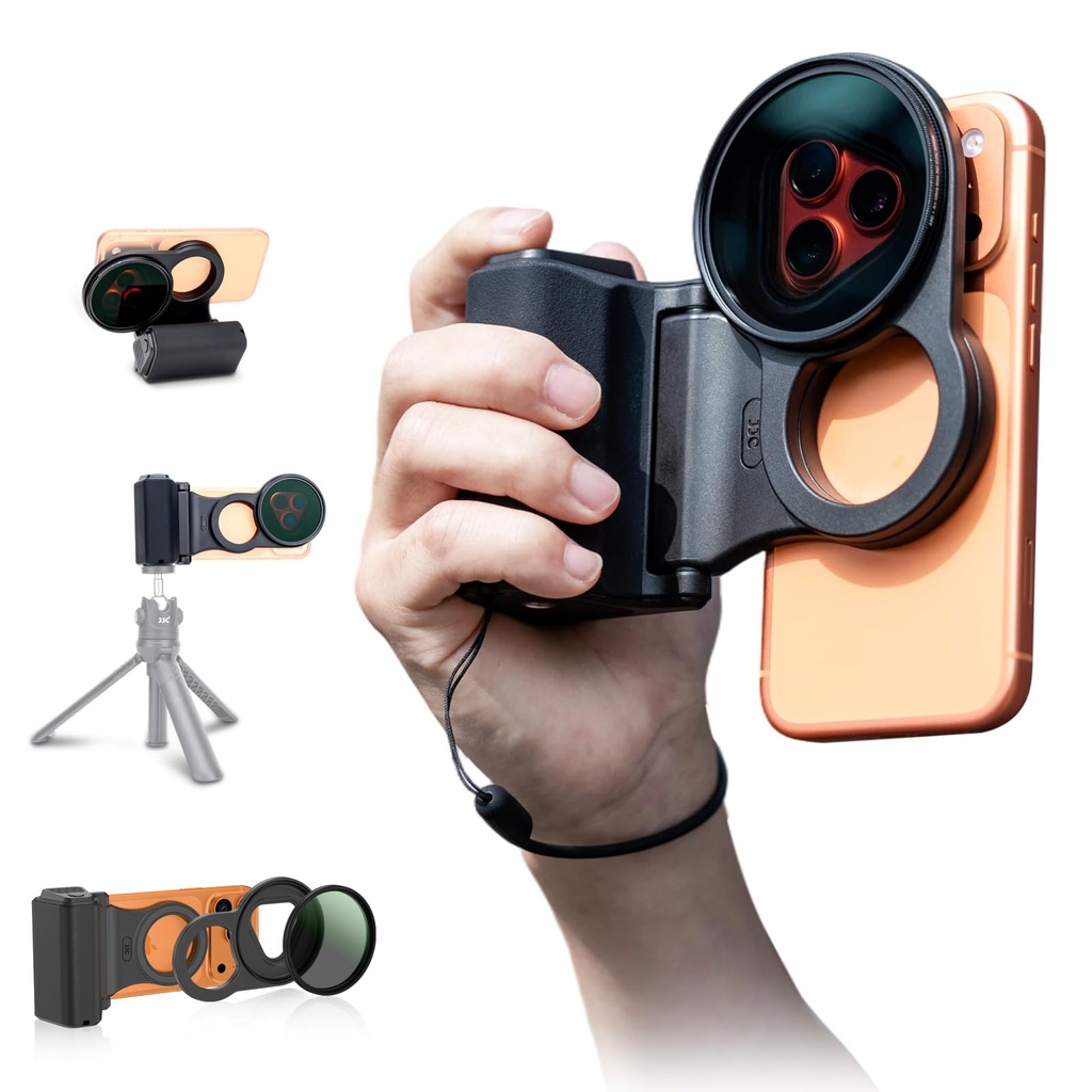 JJC Magnetic Phone Filter Adapter, 67mm CPL Filter, Handgirp - 3IN1 Kit for iPhone 17 