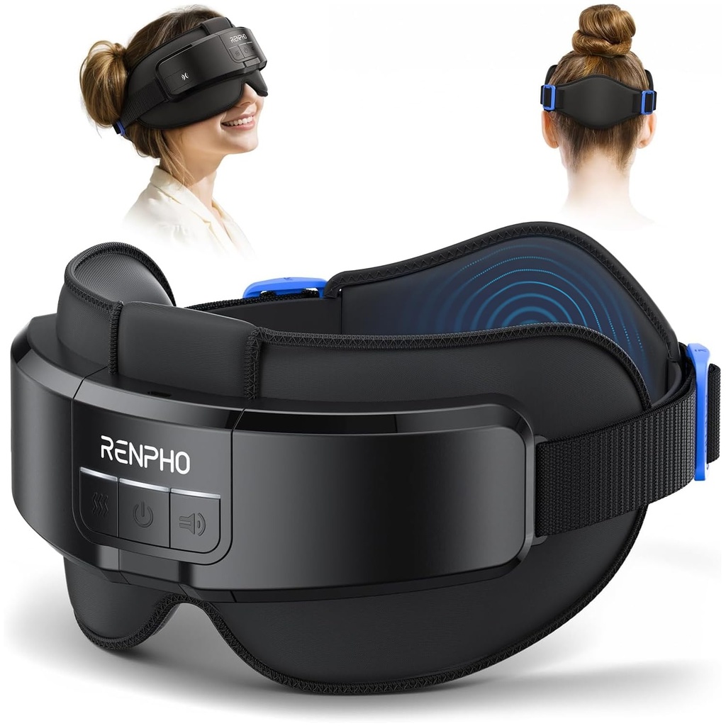 Renpho Eye Massager with Heat and Compression, Electric Heated Eye Mask 