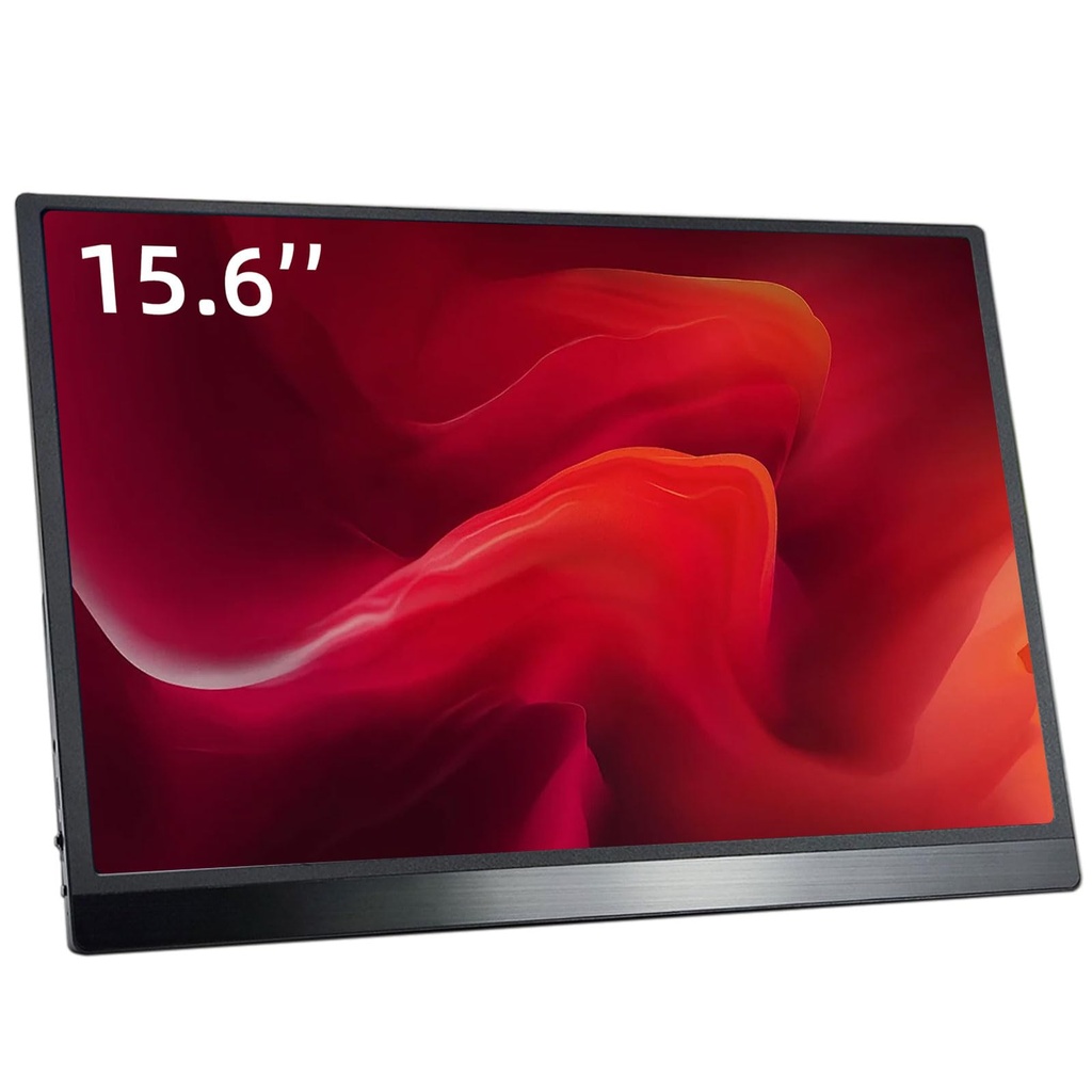 Aorpdd 15.6 Inch Portable Monitor HDR 1080P IPS Screen with USB-C & Mini HDMI, 60Hz External