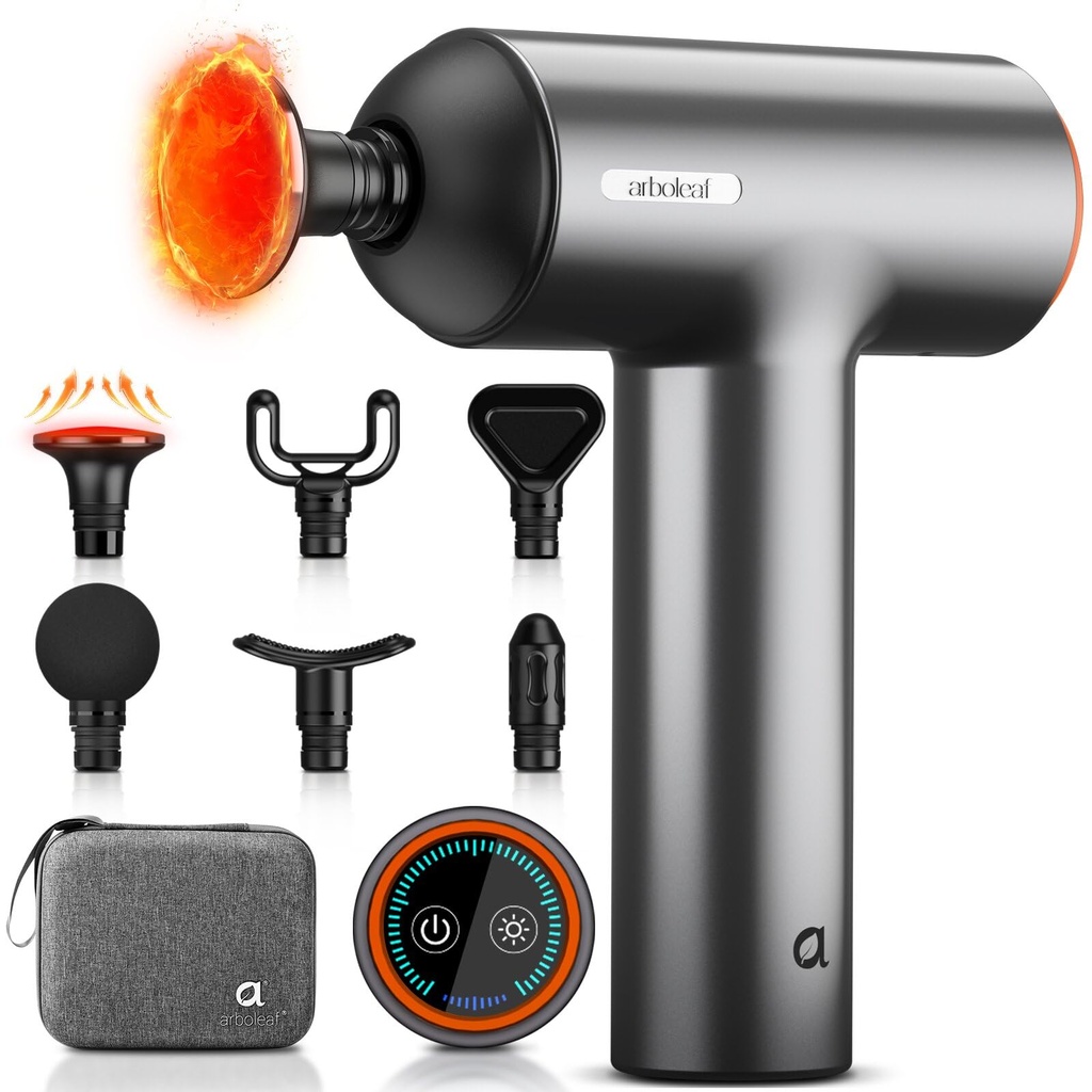 arboleaf Massage Gun Deep Tissue with Heat, Handheld Powerful Muscle Massager Gun 