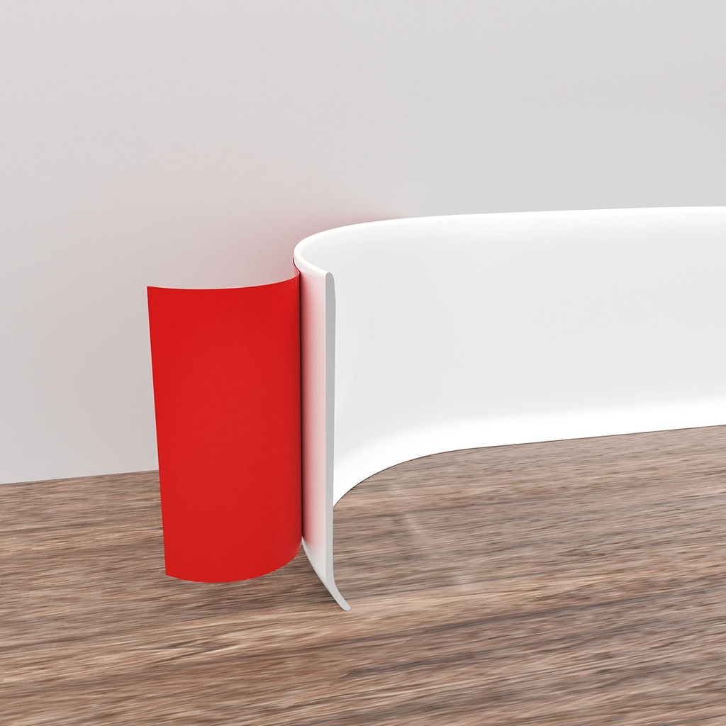 Jaspond PVC Self-Adhesive Flexible skirting Board Trim,10 CM(W) x 6 M(L) Peel and Stick 