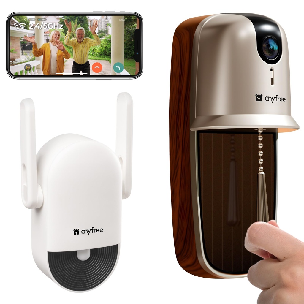Video Doorbell Wireless with Chime,Supports 2.4/5GHz WiFi Doorbell Camera Wireless