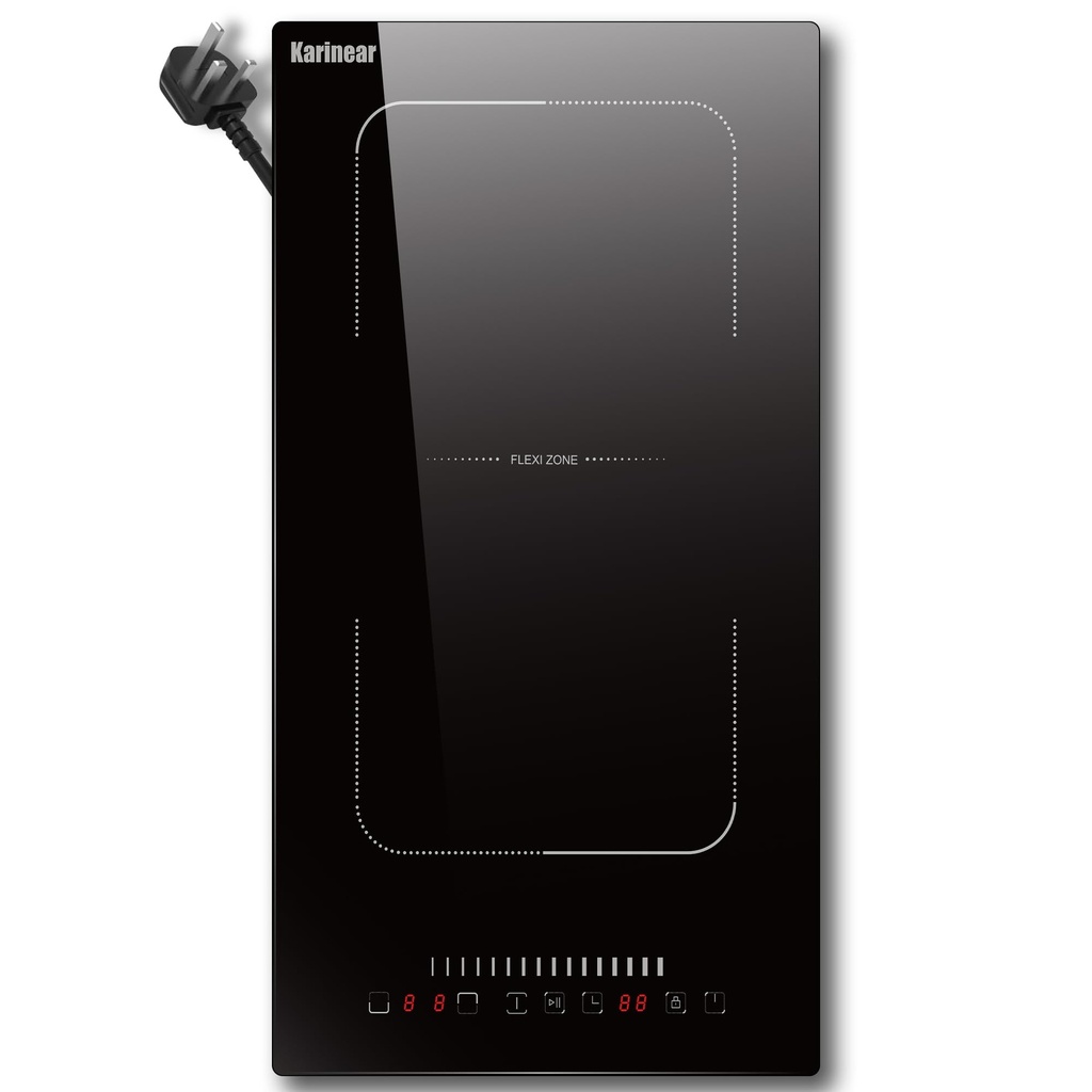 Karinear White Induction Hob, 4 Zone Built in Induction Hob 60cm with Flex Zone 2800W 