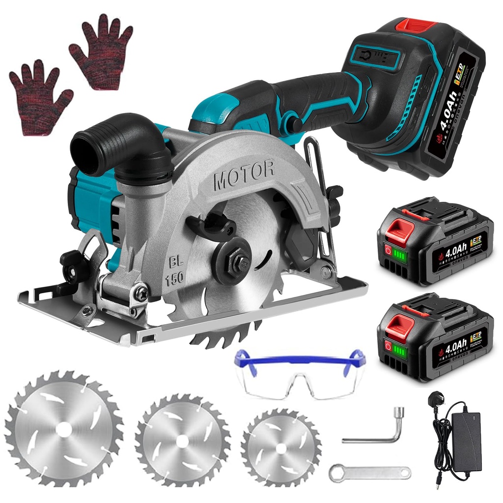 Cordless Circular Saw - Brushless Battery Circular Saw, Cutting Depth 48 mm, 0-45° Cuttin
