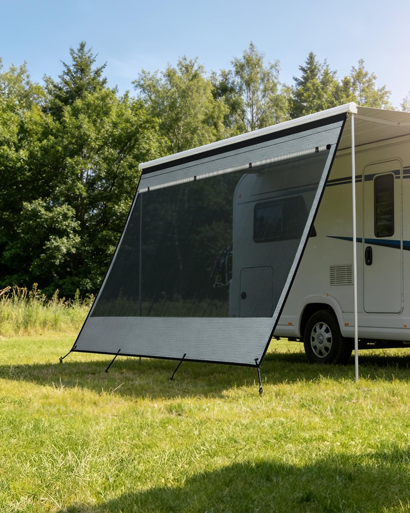 SUPAREE 12.1' x 6.5' RV Shade Screen Caravan Awning Zip Campervan Sun Shade Awning Double 