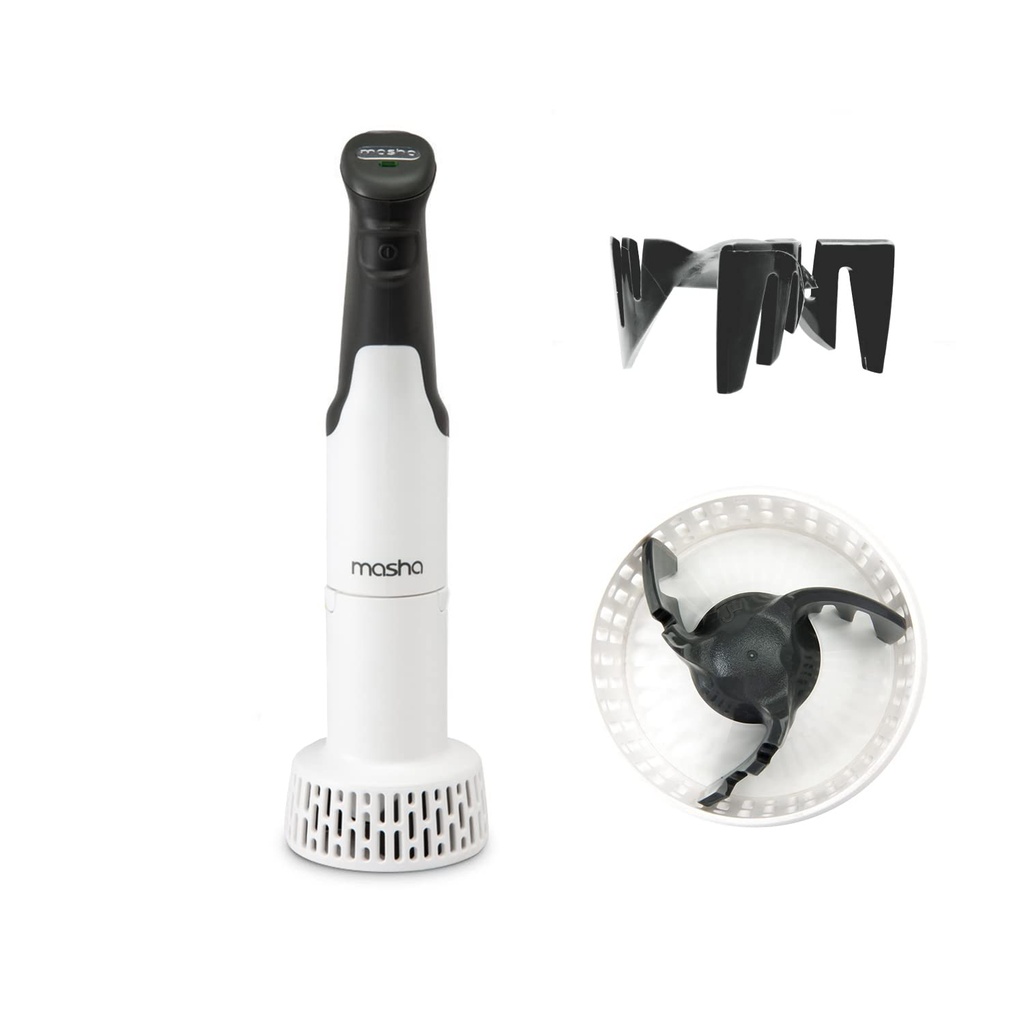 Masha Official Electric Potato Masher Hand Blender 3-in-1 Multi Tool Blends Purees Whisks