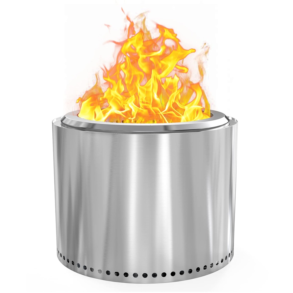 Onlyfire Smokeless Fire Pit, Portable Outdoor Wood Burning Fireplaces